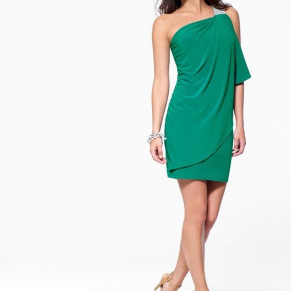 Green Off Shoulder Dress